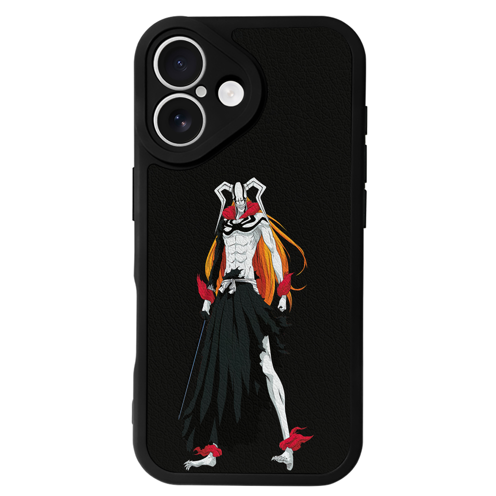 ブリーチ 黒崎一護（くろさき いちご）BLEACH Kurosaki Ichigo 【iPhone 16シリーズ対応】シリコンスマホケース（レザー調） 材質：シリコン